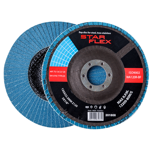 [TLI1252260] Flap Disc 125x22mm P60 ( steel & inox )