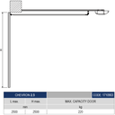 CHEVRON - SWING GARAGE DOOR HARDWARE (DOUBLE LEAF) up to 2.5m 