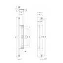 Restrictor catch for narrow post galvanized H320 x L40 mm