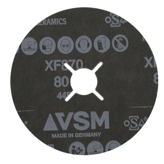 Sandpaper sanding disc. 125 mm grit 120 (VSM Ceramics)