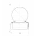 Steel canopy for post 50x50mm, ball D50 mm