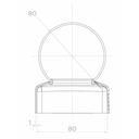 Steel canopy for post 80x80mm, ball D80 mm (galvanized)