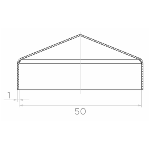 Steel case 50x50mm