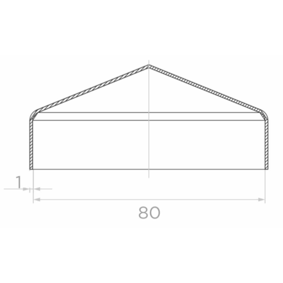 Steel case 80x80x1mm (galvanized)