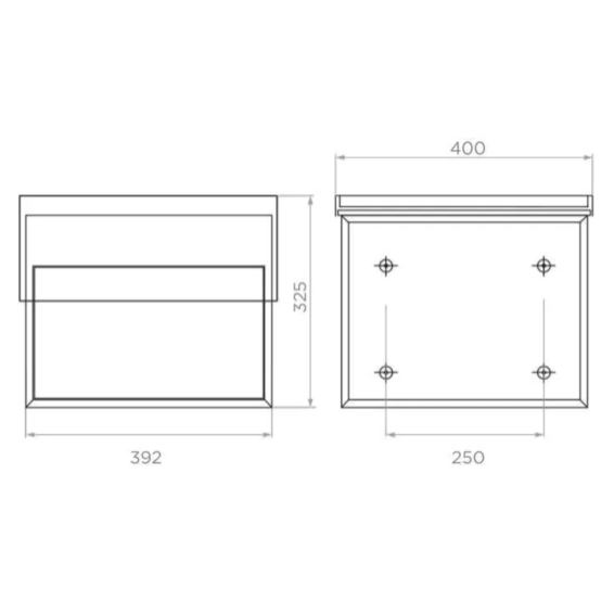 Mailbox 410x330x102mm (graphite)