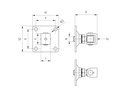 Adjustable hinge M24 120x12mm