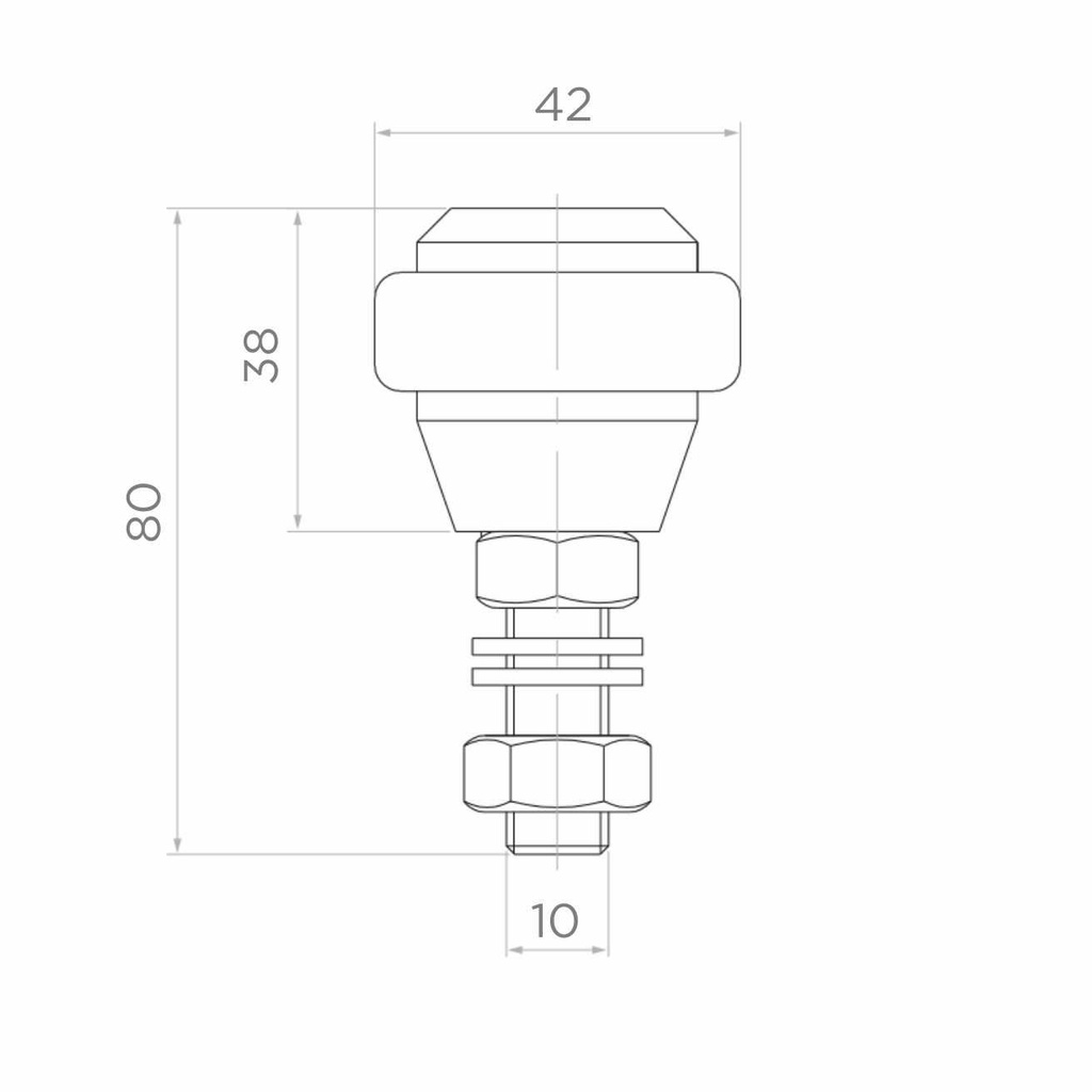 Guide roller, rubber D40 mm