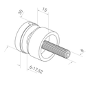 Glass clamp M10 D50 x 8 mm AISI 304 (Satin)