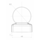 Steel canopy for post D48mm, ball D60mm