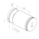 Glass clamp M10, D50mm AISI 304