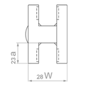 Glass clamp 60x60x28mm, AISI 304