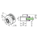 Glass clamp D60 8-12,76 AISI 304 ( Satin )