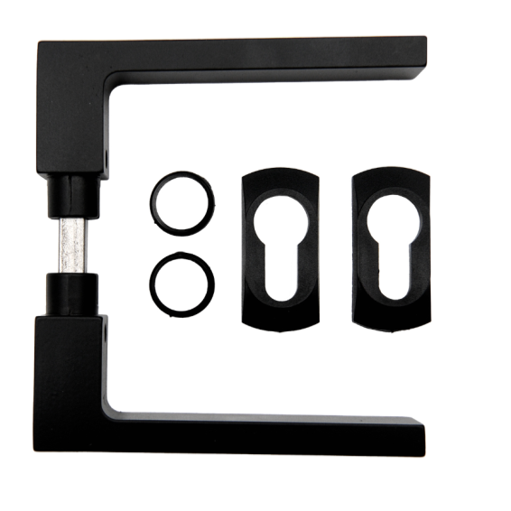 Door handle 115x120mm (black)