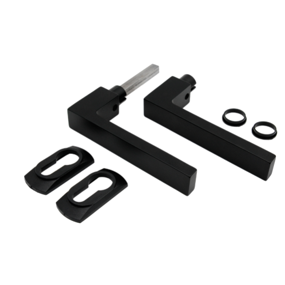 Door handle 115x120mm (black)