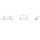 Profile connector, AISI 304, RAW