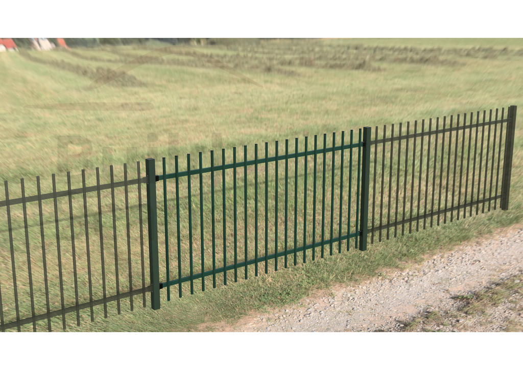 Metal fence RAL6005