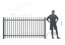 Metal fence RAL7016