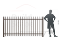 Metal fence RAL8017