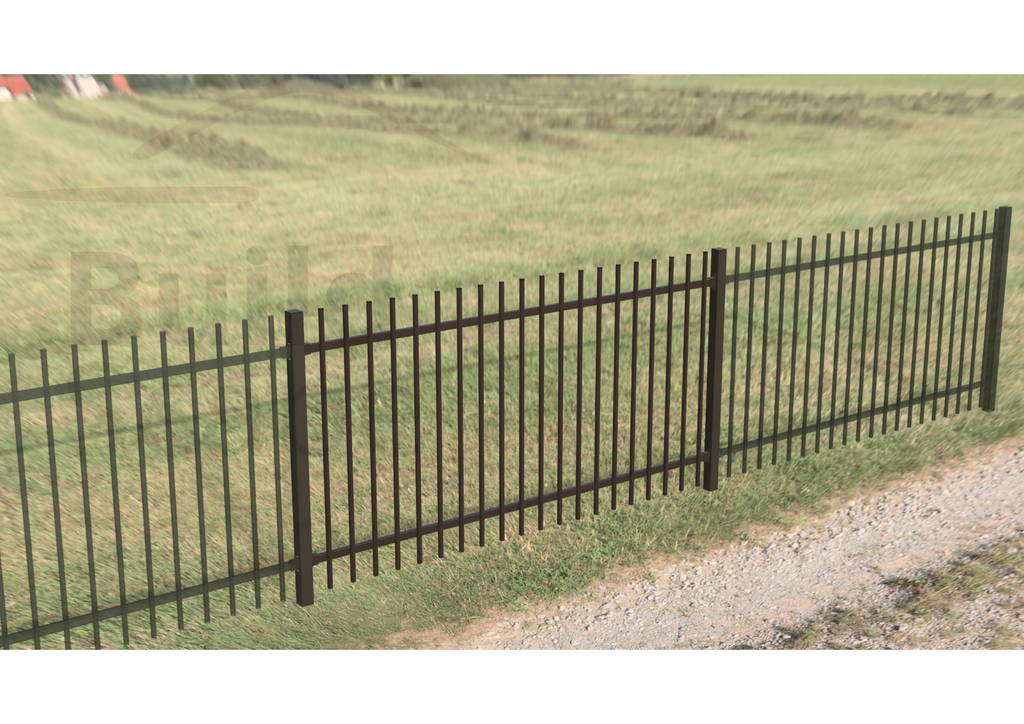 Metal fence RAL8017