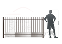 Metal fence RAL8017