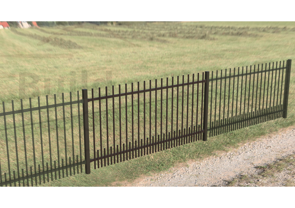 Metal fence RAL8017