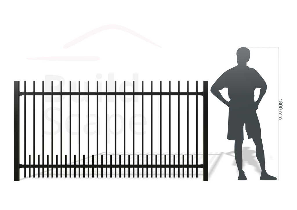 Metal fence RAL9005