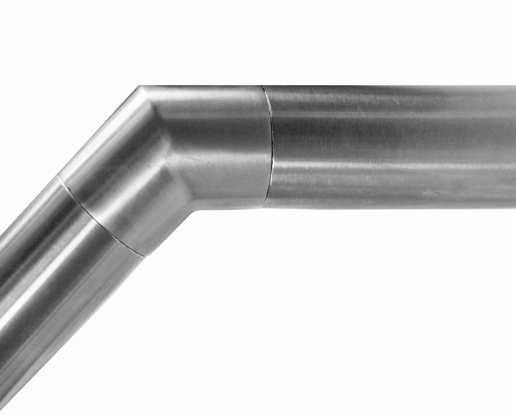 Flush angle 135 gr. 42.4x2mm AISI 304 SATIN