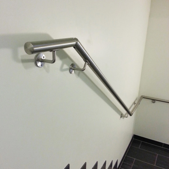 Handrail holder 42,4 D60 x 14mm, AISI 304 Satin