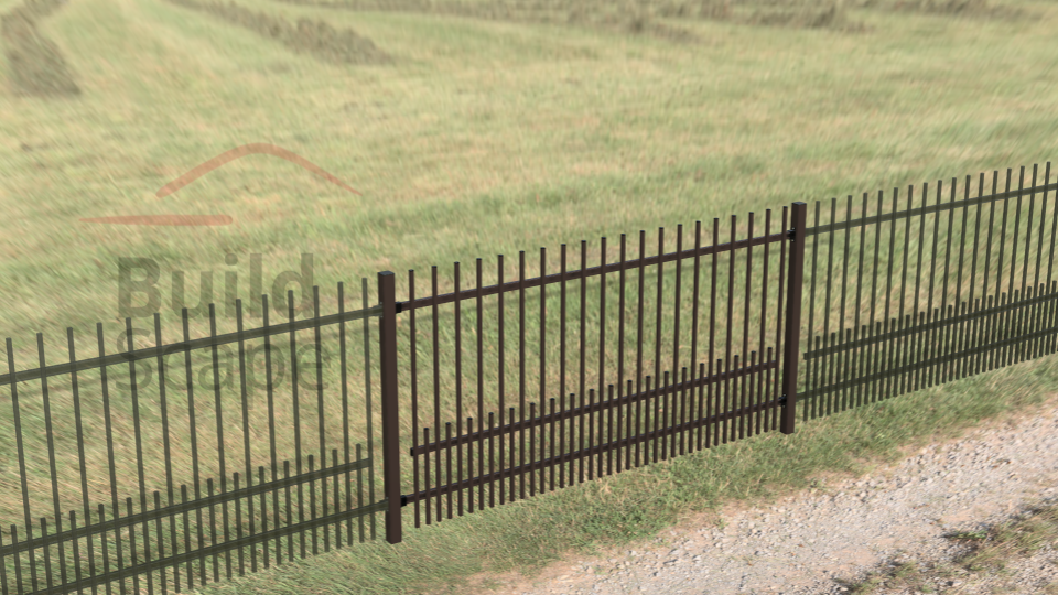 Metal fence RAL8017