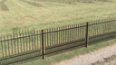 Metal fence RAL8017