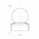 Steel canopy for post 100x100 mm, ball D100 mm100