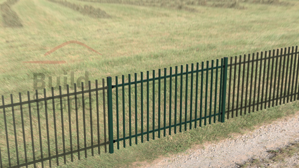 Metal fence RAL6005