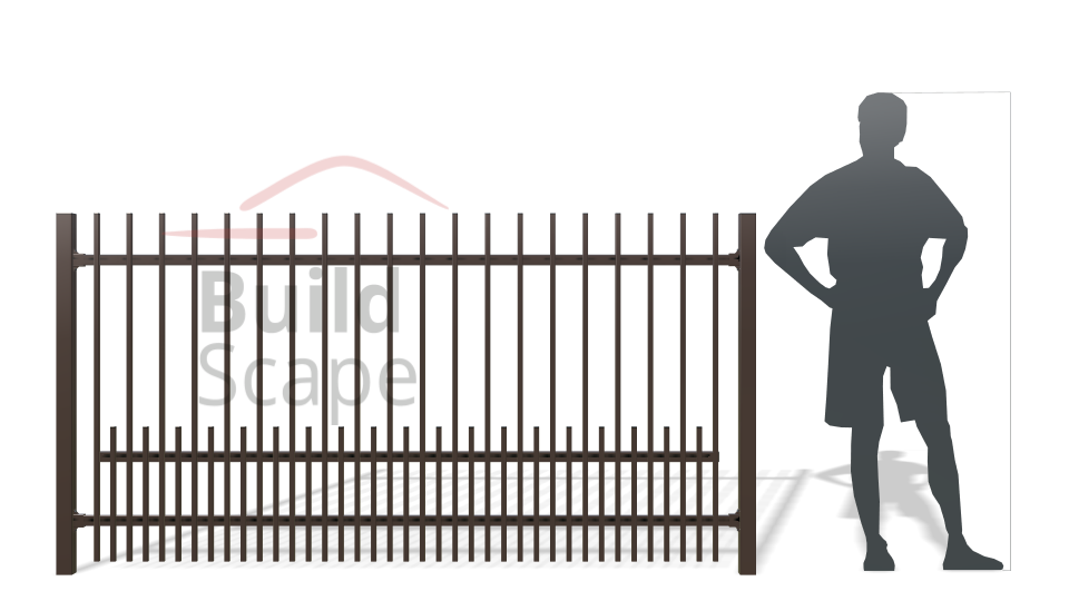 Metal fence RAL8017