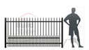 Metal fence RAL9005