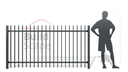 Metal fence RAL7016