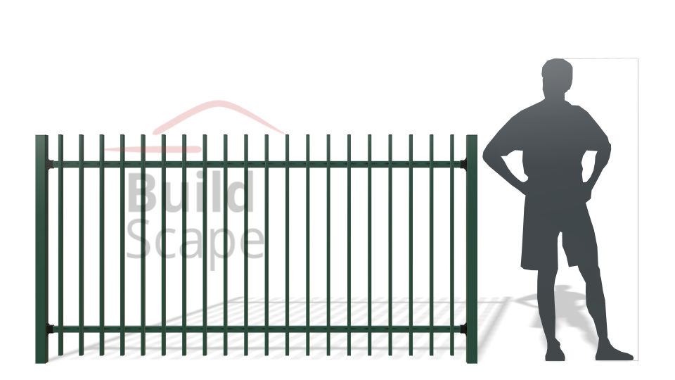 Metal fence RAL6005