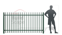 Metal fence RAL6005