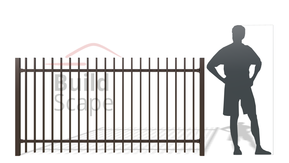 Metal fence RAL8017