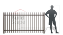 Metal fence RAL8017