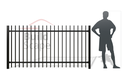 Metal fence RAL9005