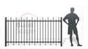 MEP5 metal fence RAL7016