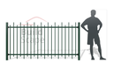 MEP5 metal fence RAL6005