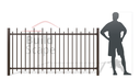 MEP5 metal fence RAL8017