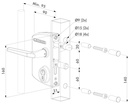 Locinox industrial lock 40-60mm in silver color