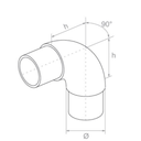 Līkums 90 gr. 42,4x2 h44 AISI 304
