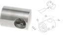 Crossbar holder d16mm D22 H20, AISI 304 Satin