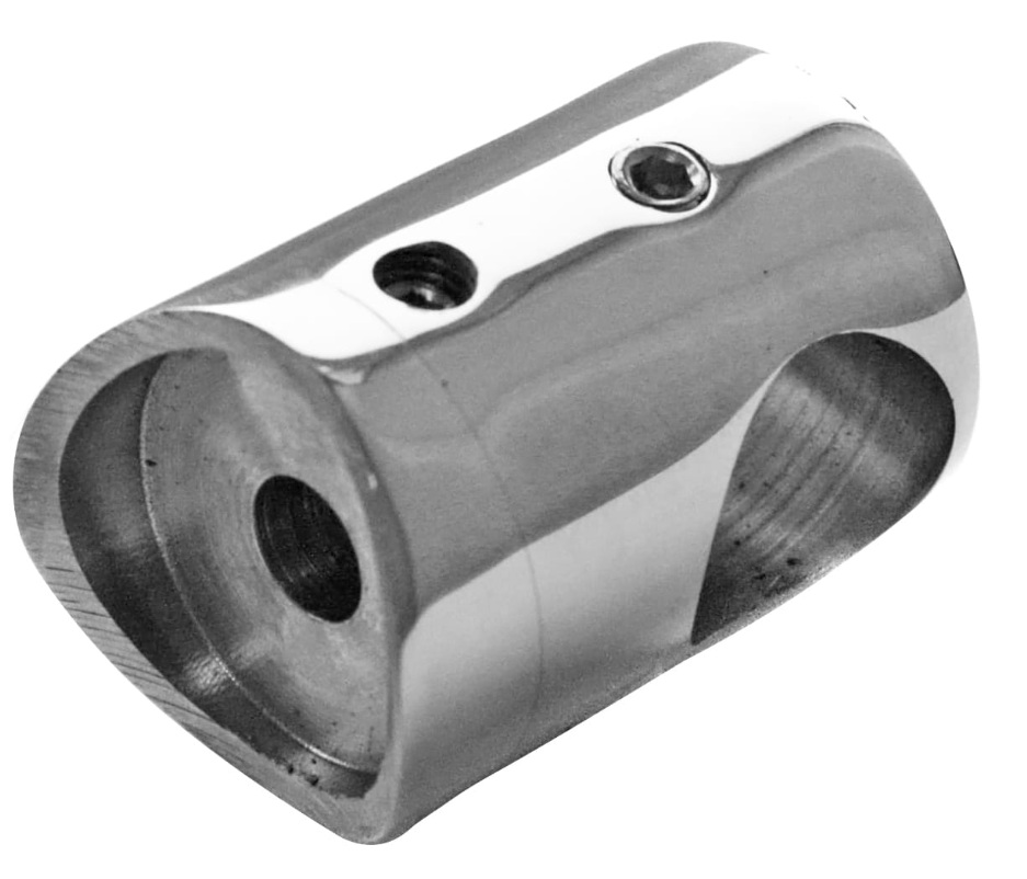 Rod crossbar holder 42,4mm d12mm D22 h20, AISI 304 Polished