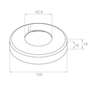 Cover 42,4 D105 H20 t1,5 AISI 304 (POLISHED)