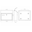 Mailbox 410x330x102mm, black