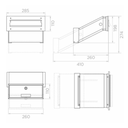 Multifunctional built-in mailbox, silver